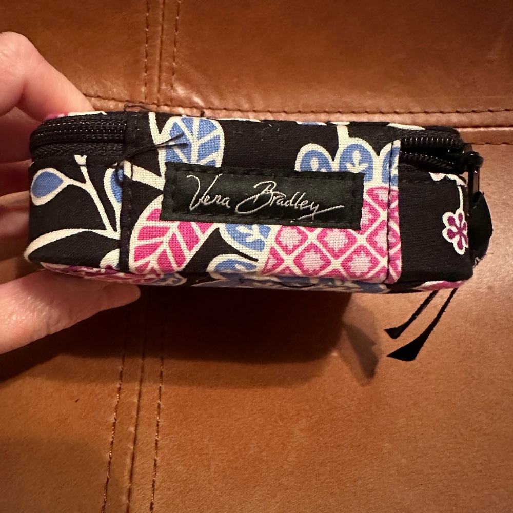 Vera Bradley pill case in pattern “alpine snow”